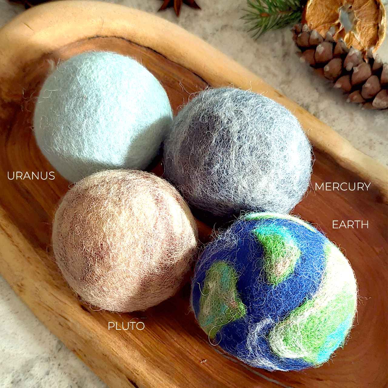 Planetary Wool Dryer Balls