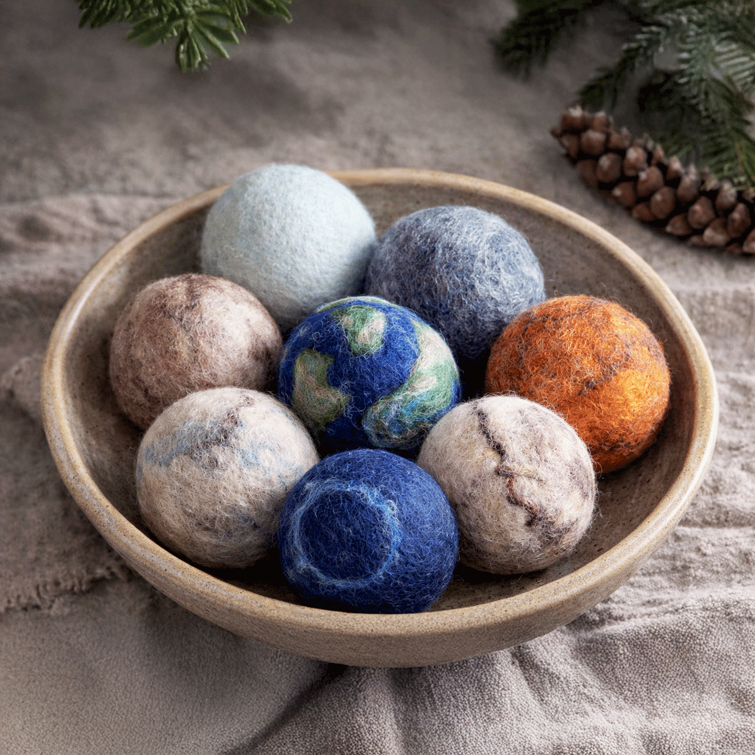 Planetary Wool Dryer Balls